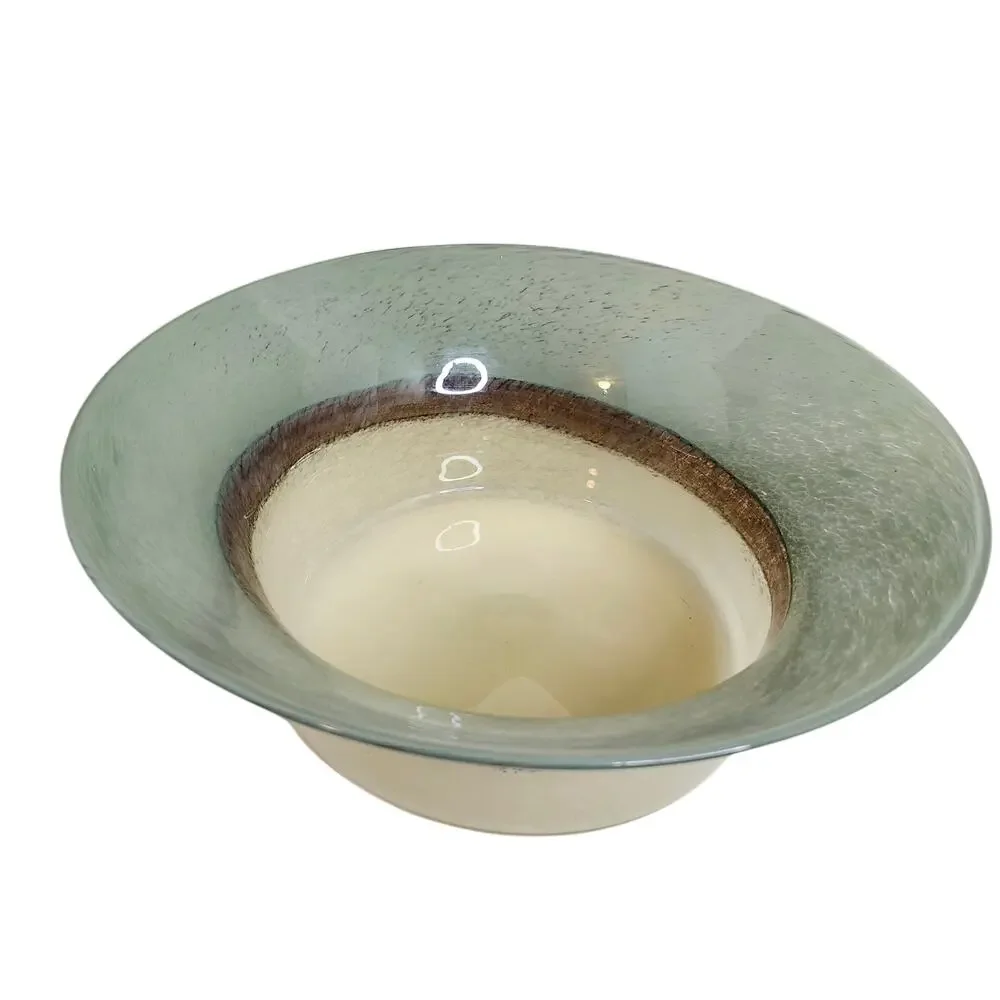 NWOB Vintage PartyLite Tranquility Glass Bowl Multi Use Southwestern Cottagecore - Picture 14 of 14